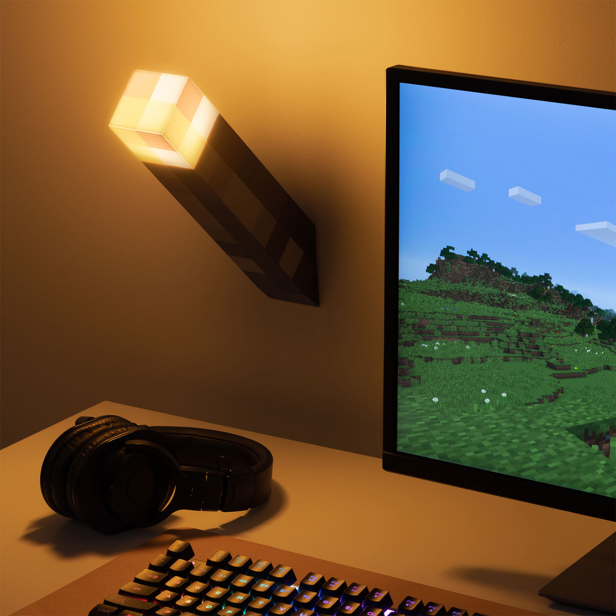 Productafbeelding Minecraft - Fakkel Lamp 28 cm