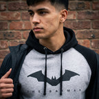 Product image The Batman - Logo Baseball Hoodie gray-black