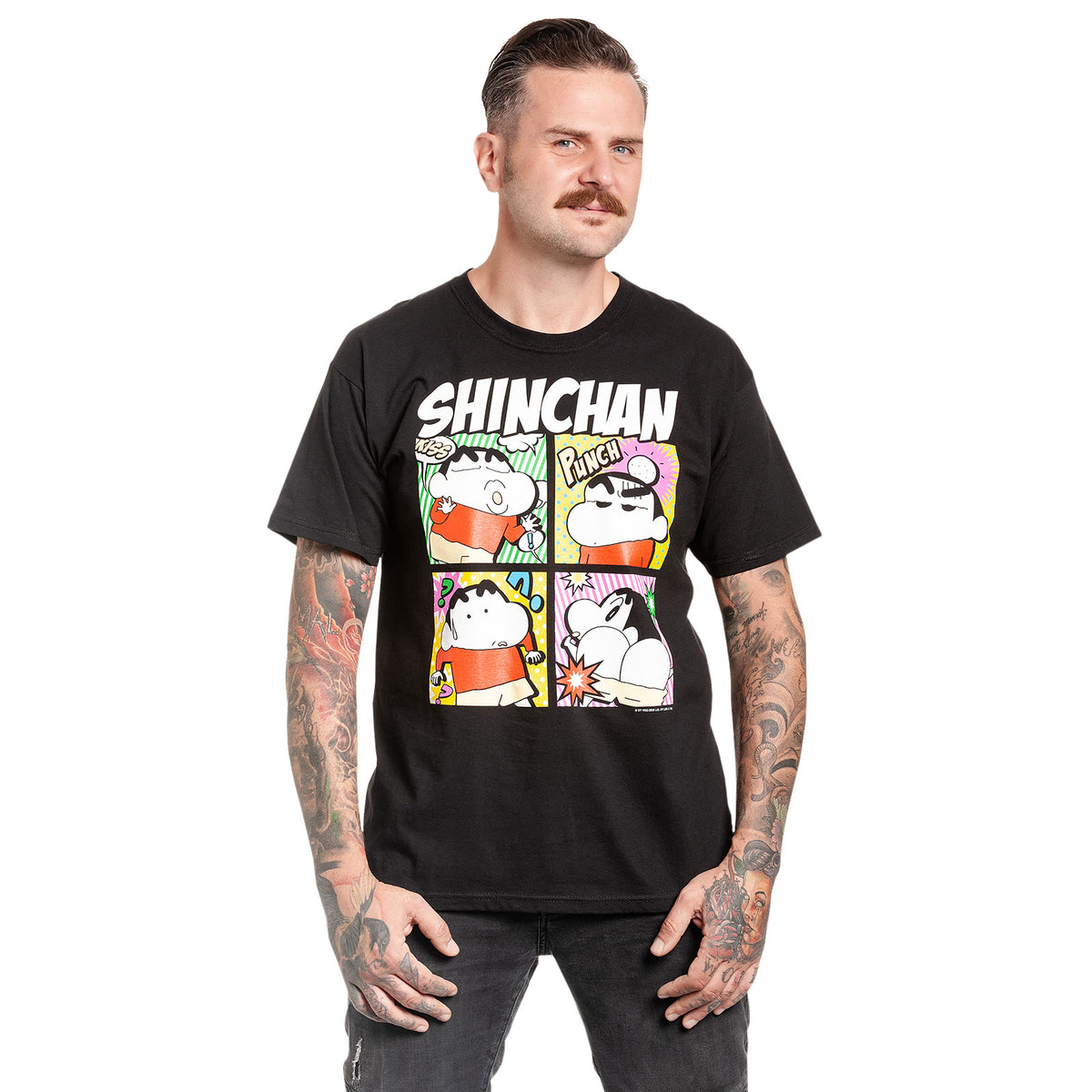 Productafbeelding Shin-Chan - Pop Art T-Shirt zwart