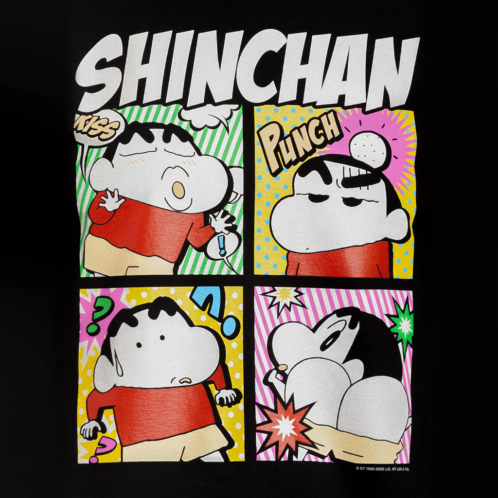 Productafbeelding Shin-Chan - Pop Art T-Shirt zwart