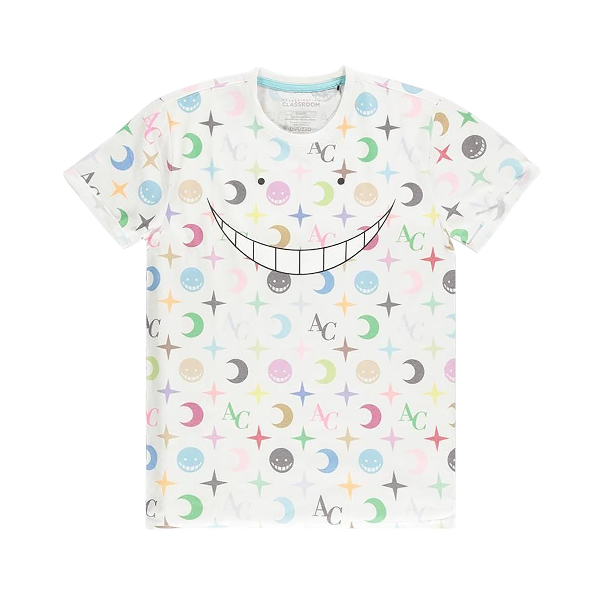 Productafbeelding Assassination Classroom - Koro Sensei Allover T-shirt wit