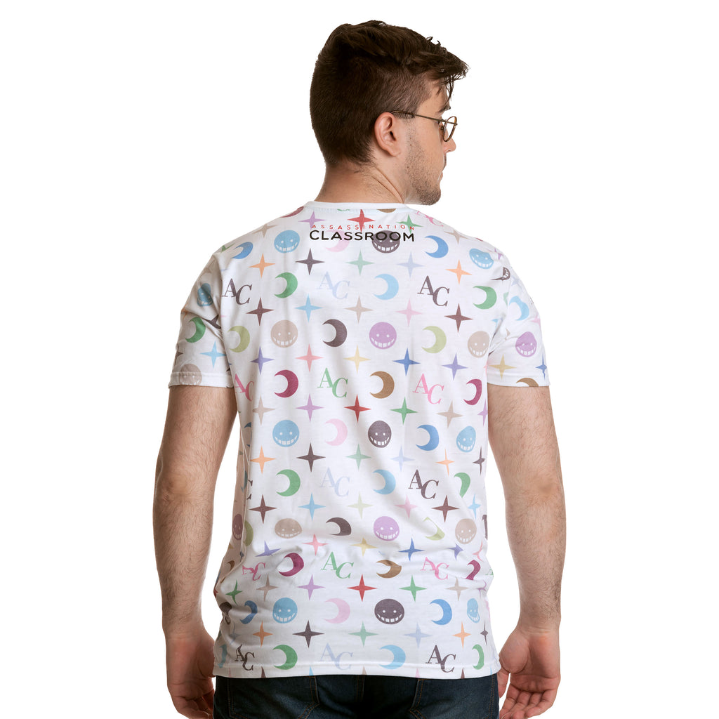Productafbeelding Assassination Classroom - Koro Sensei Allover T-shirt wit