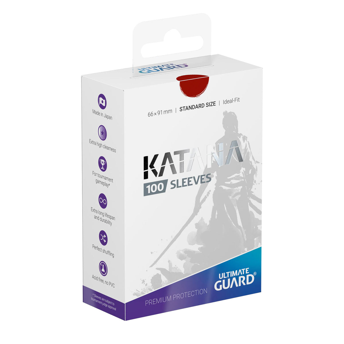 Productafbeelding Katana Kaartenhoezen Rood 100 Stuks Ultimate Guard voor TCG Standaardformaat