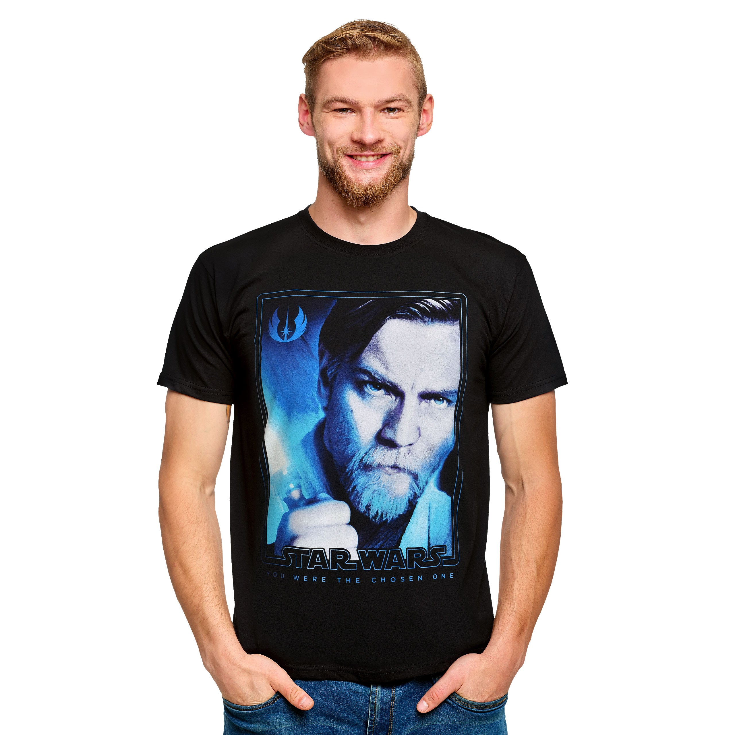 Productafbeelding Star Wars - Obi-Wan Kenobi Poster T-shirt Zwart