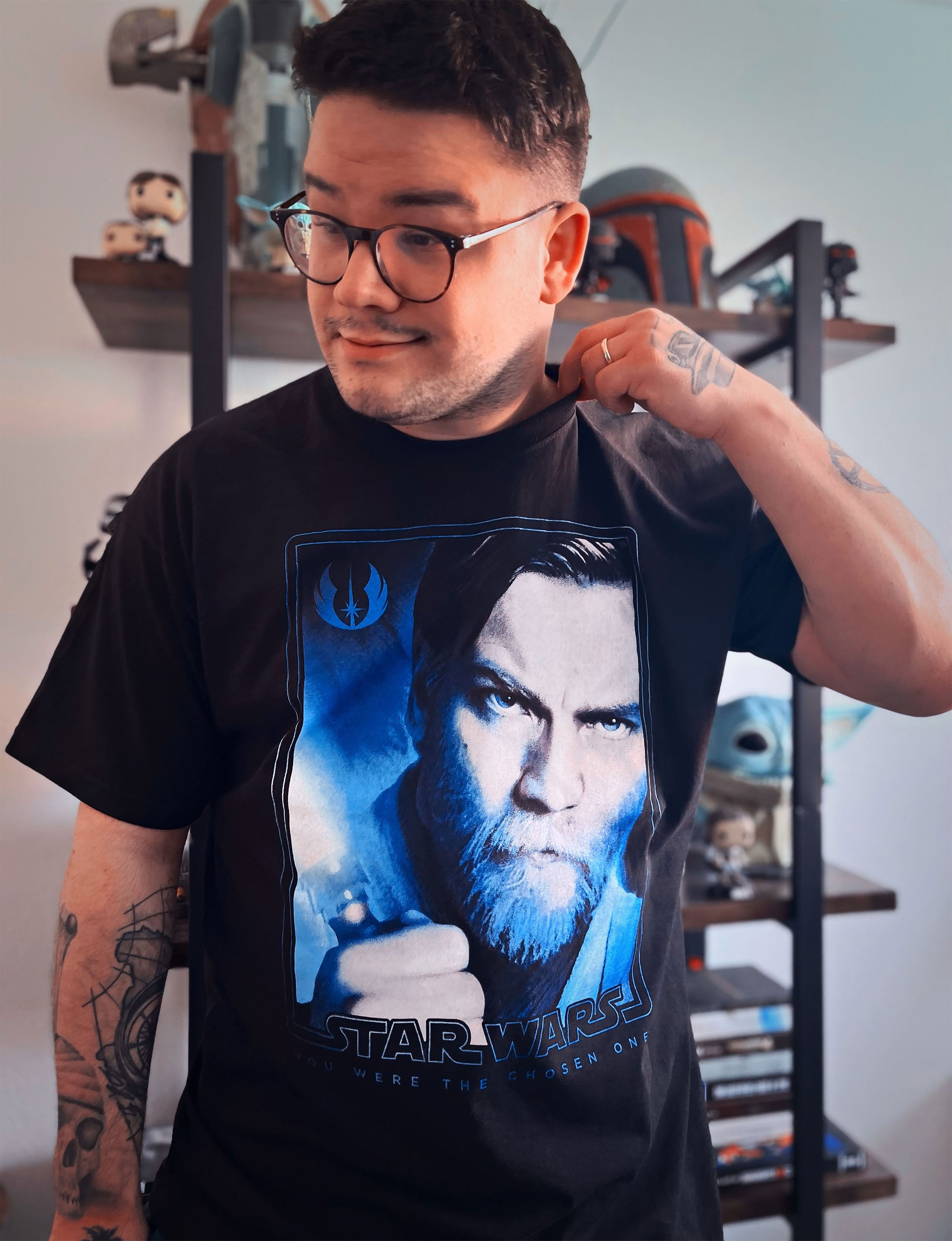 Productafbeelding Star Wars - Obi-Wan Kenobi Poster T-shirt Zwart