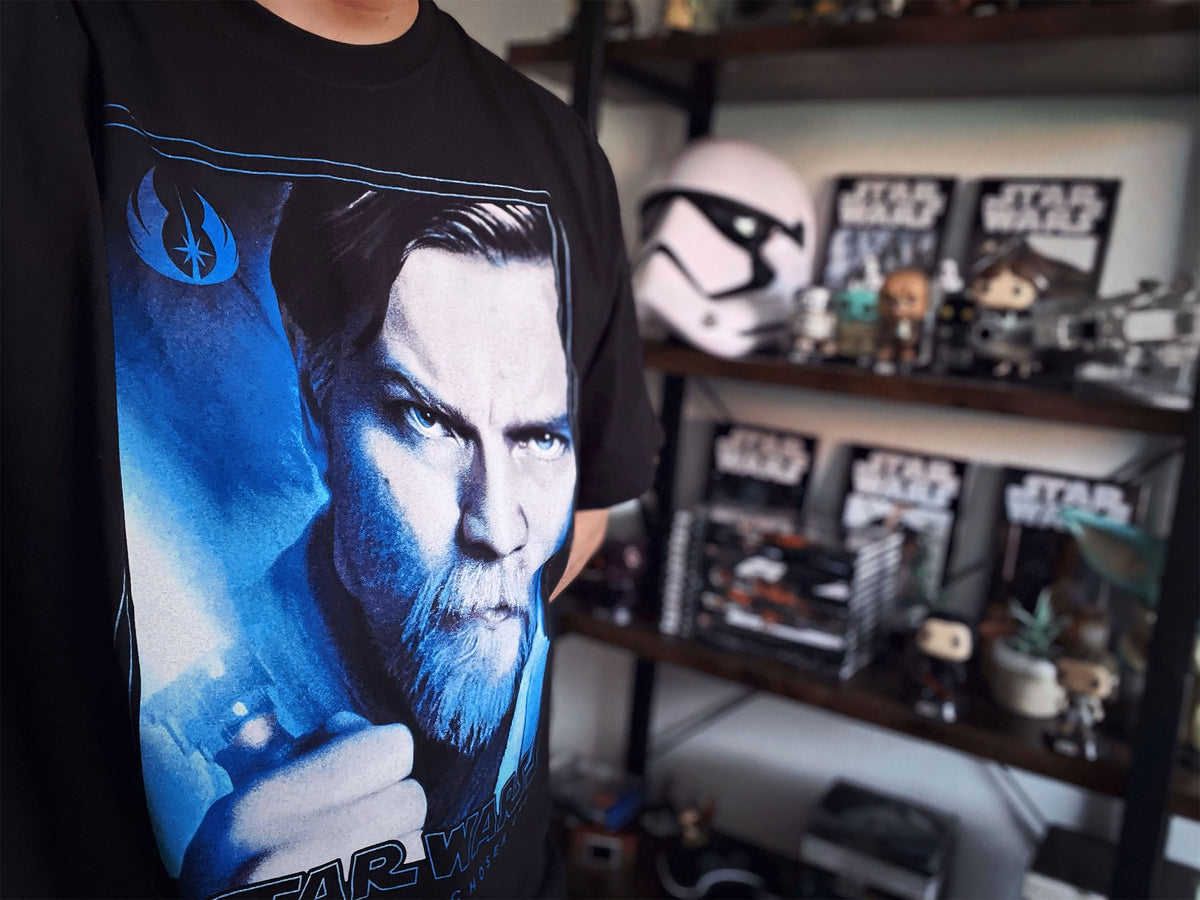 Productafbeelding Star Wars - Obi-Wan Kenobi Poster T-shirt Zwart