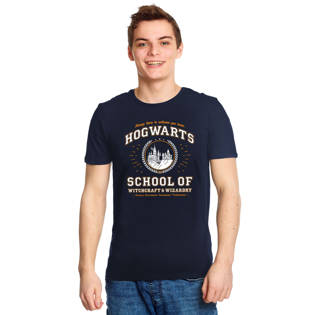 Productafbeelding Hogwarts School T-shirt blauw - Harry Potter