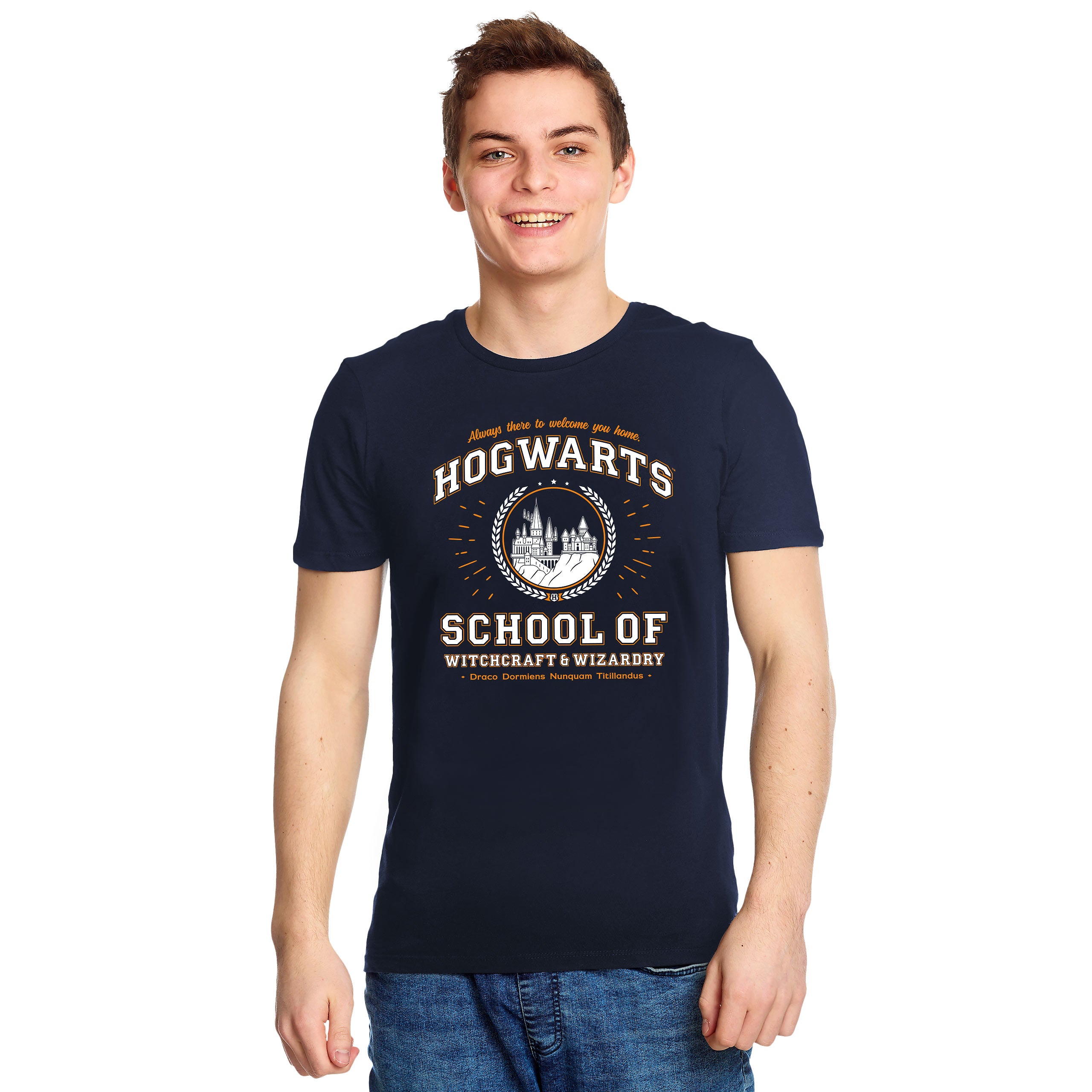 Productafbeelding Hogwarts School T-shirt blauw - Harry Potter