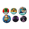Productafbeelding Minecraft - Karakter Button 6-delige Set