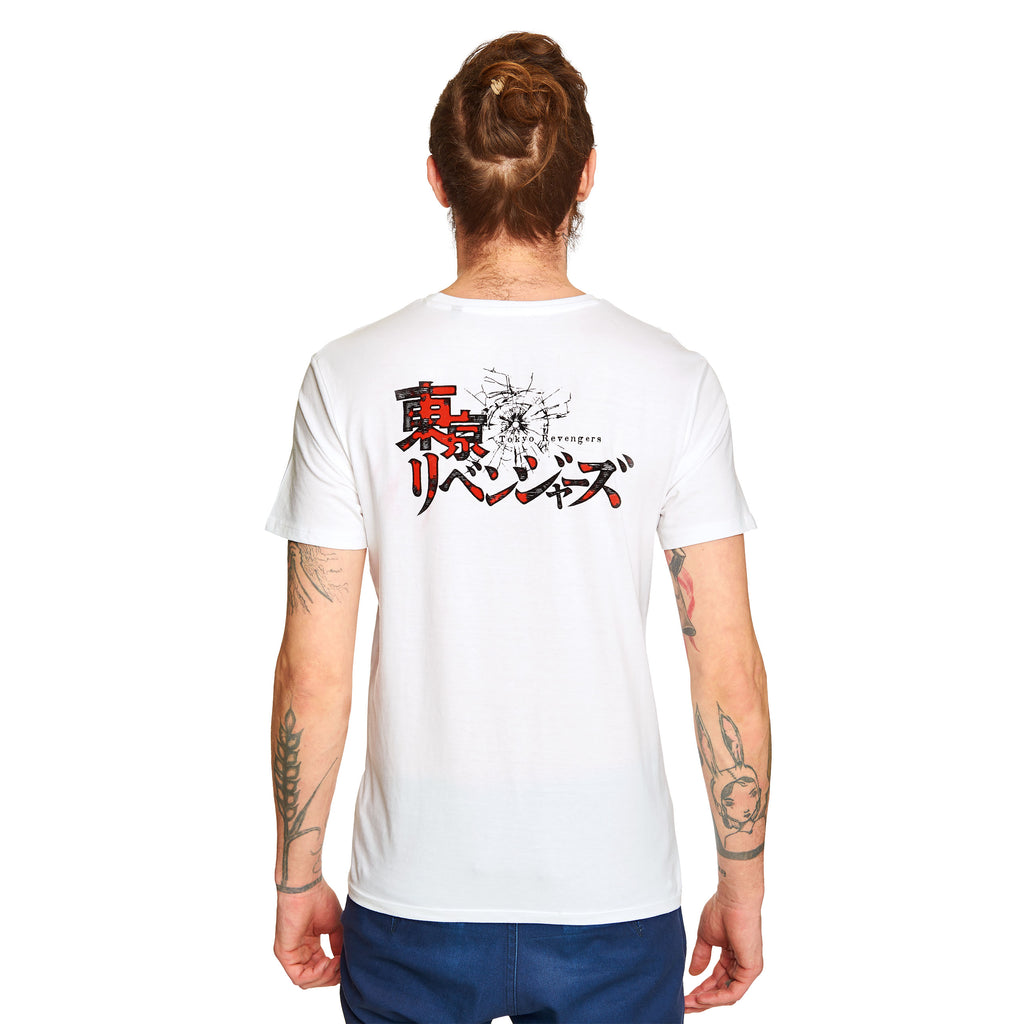 Productafbeelding Tokyo Revengers - Geel Vierkant Logo T-shirt wit
