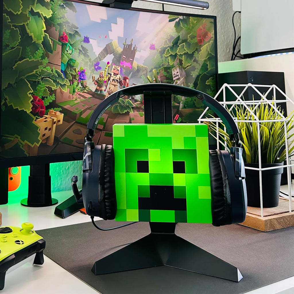 Productafbeelding Creeper Hoofdtelefoonstandaard met Licht - Minecraft