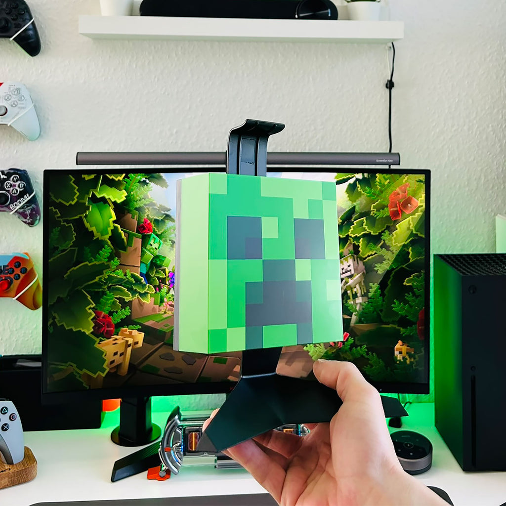 Productafbeelding Creeper Hoofdtelefoonstandaard met Licht - Minecraft