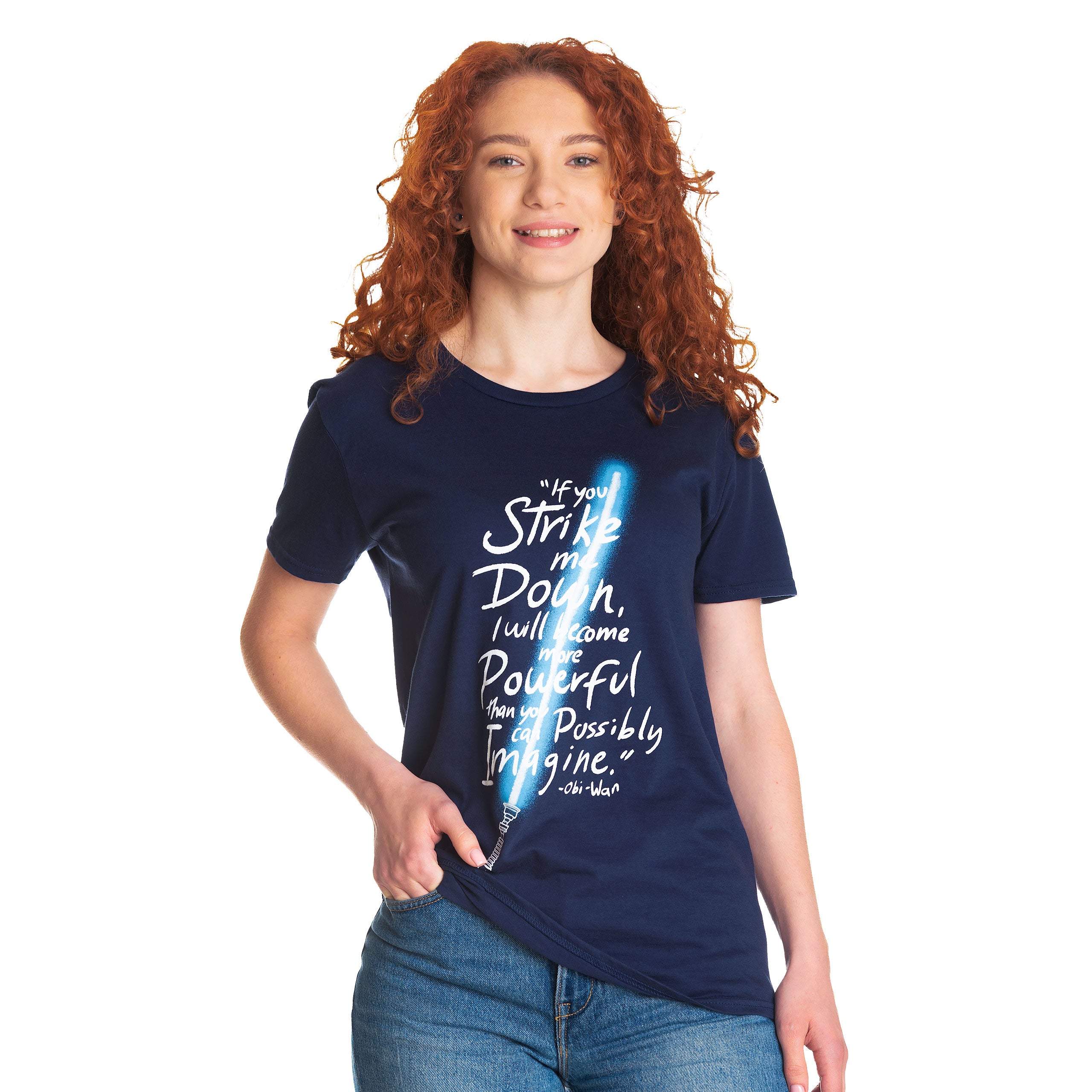 Productafbeelding Star Wars - Als je me neerslaat T-Shirt blauw