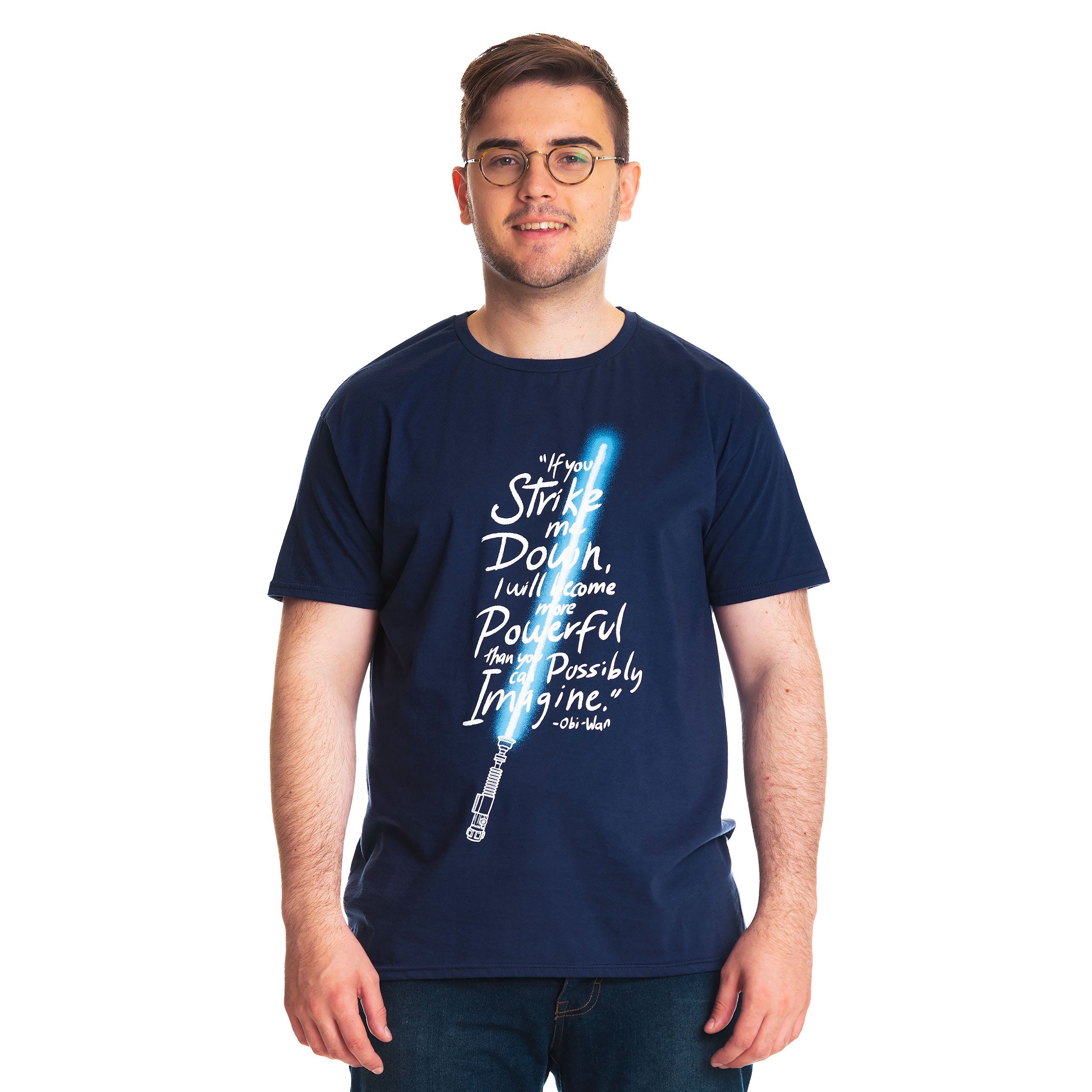 Productafbeelding Star Wars - Als je me neerslaat T-Shirt blauw