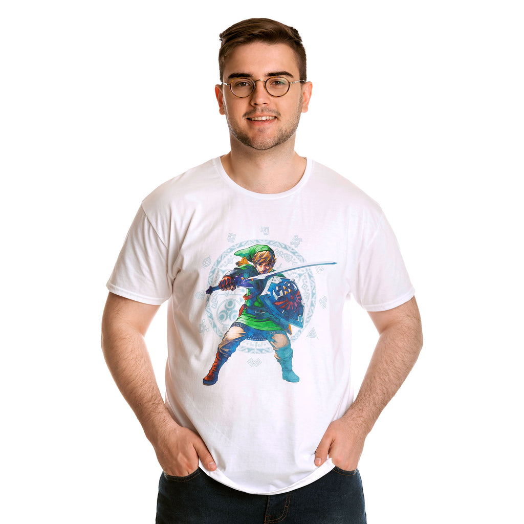 Productafbeelding Zelda - Skyward Sword Pose T-Shirt wit