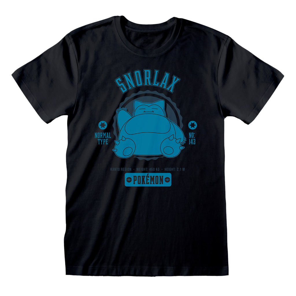 Productafbeelding Pokemon - Snorlax College T-shirt zwart