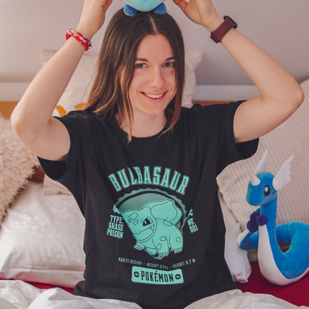 Productafbeelding Pokemon - Bulbasaur College T-shirt zwart