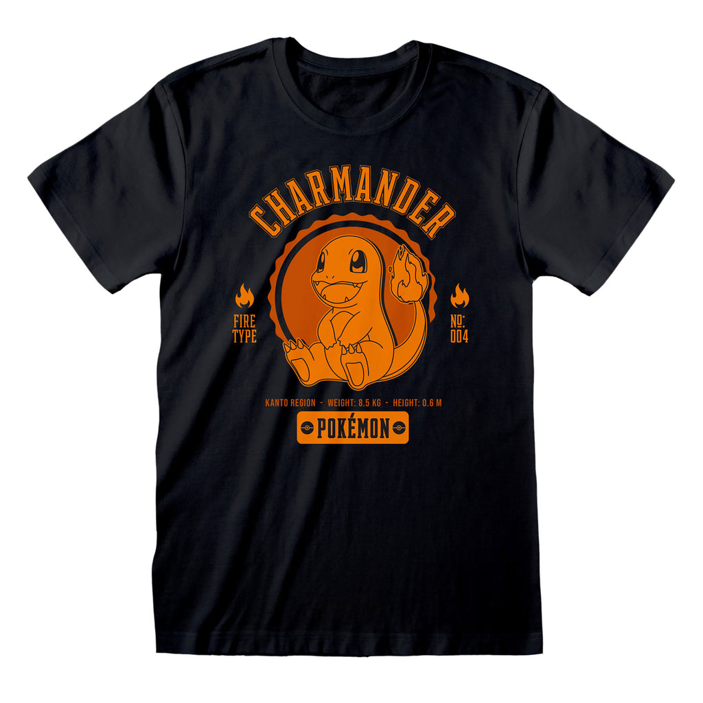 Productafbeelding Pokemon - Charmander College T-Shirt Zwart