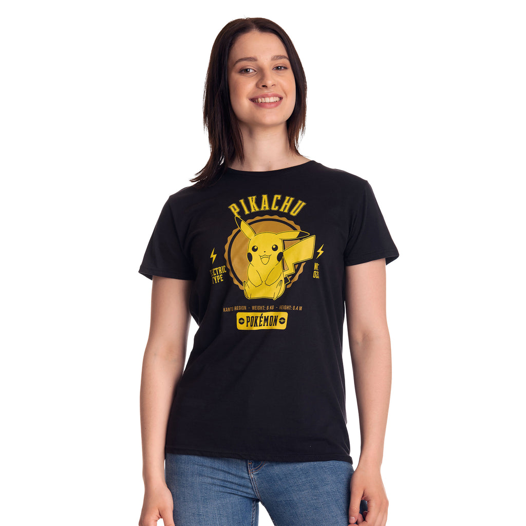 Productafbeelding Pokemon - Pikachu College T-shirt Zwart