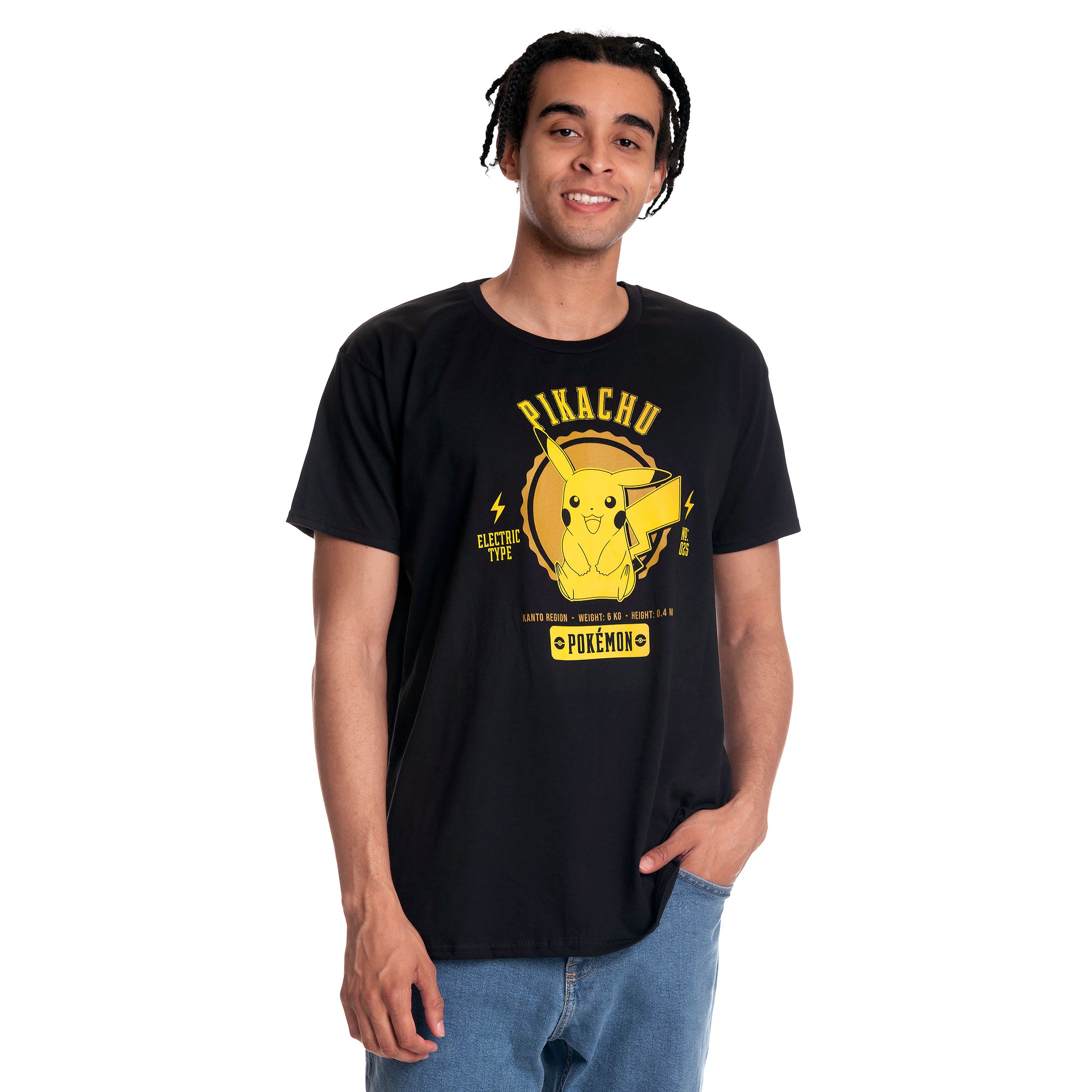 Productafbeelding Pokemon - Pikachu College T-shirt Zwart