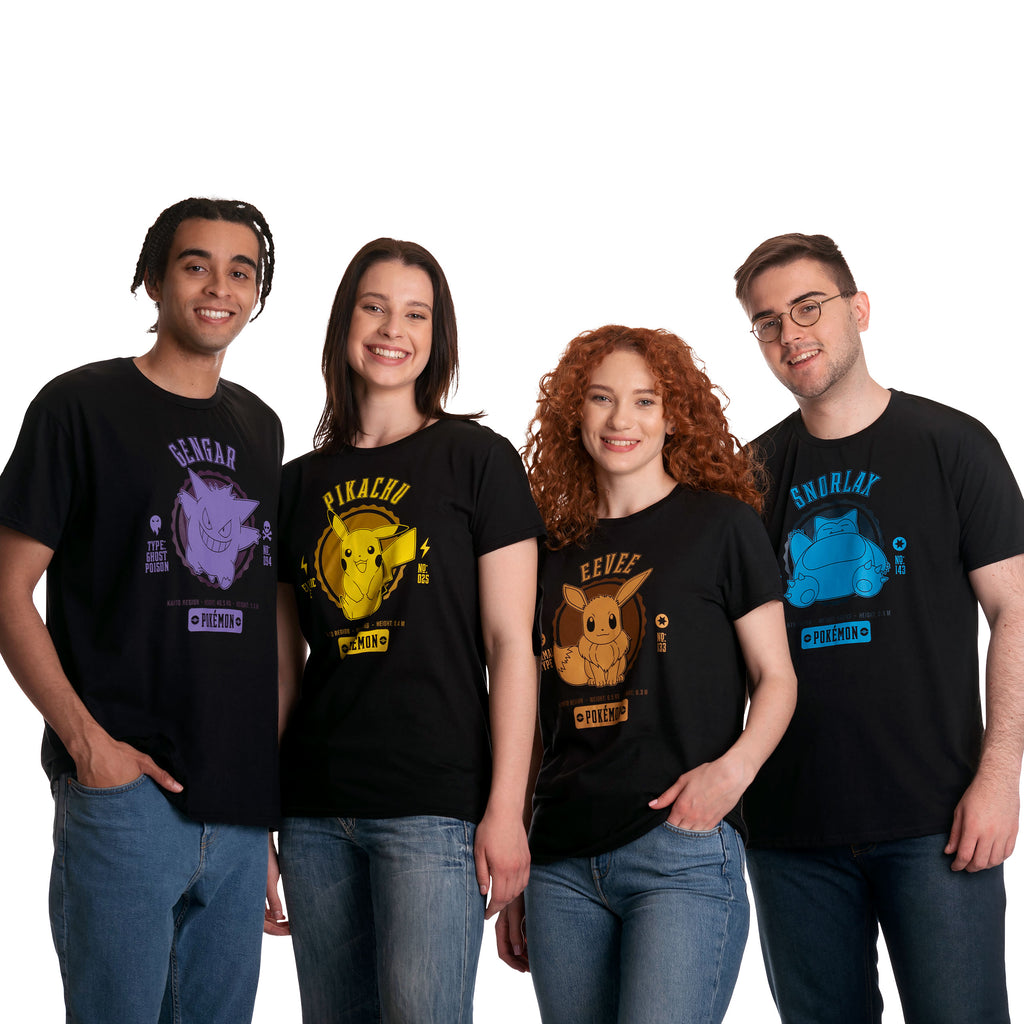 Productafbeelding Pokemon - Pikachu College T-shirt Zwart