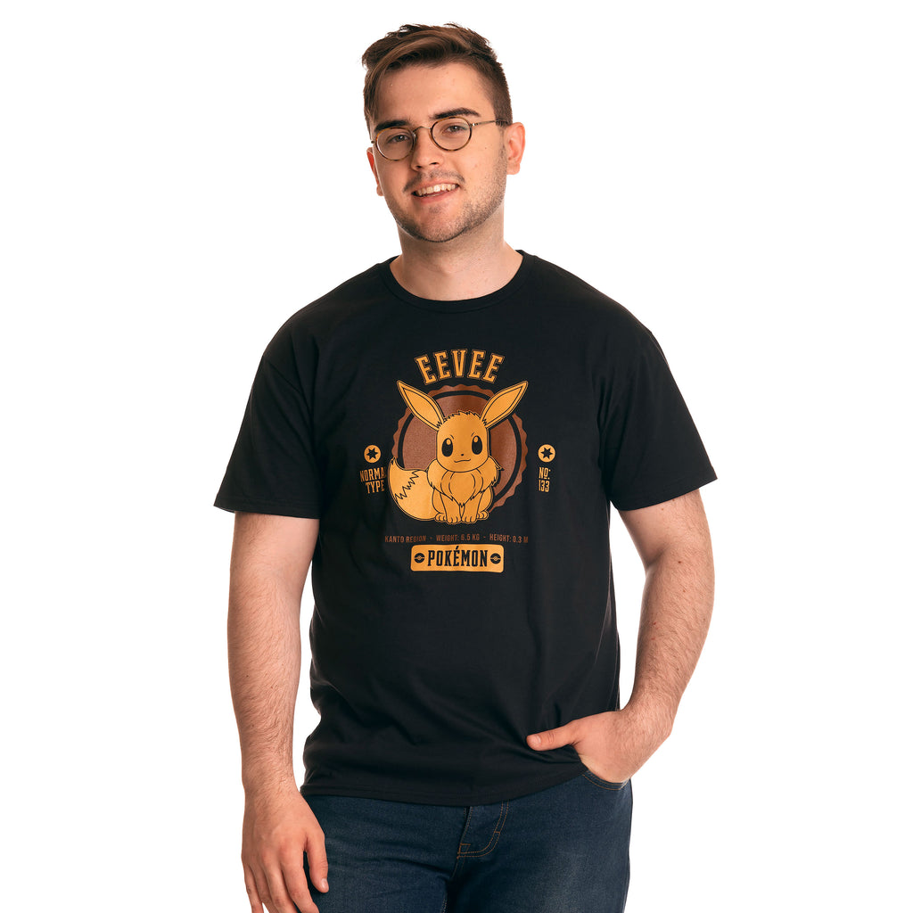 Productafbeelding Pokemon - Eevee College T-Shirt Zwart