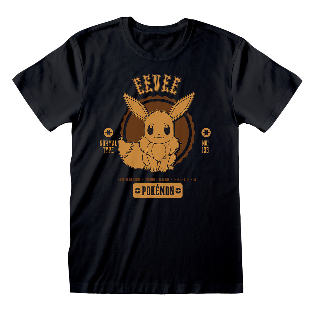 Productafbeelding Pokemon - Eevee College T-Shirt Zwart