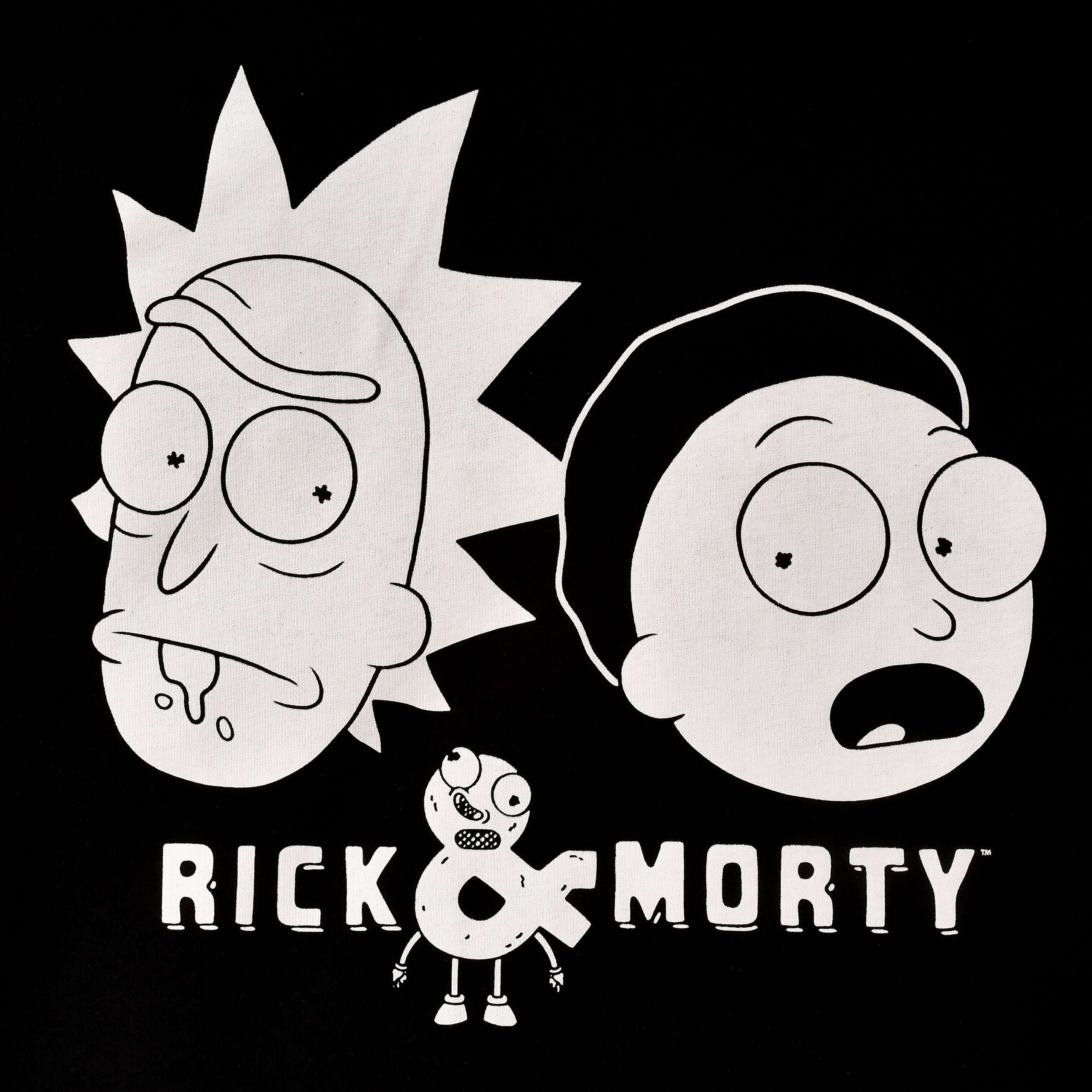 Productafbeelding Rick en Morty - Faces Hoodie zwart