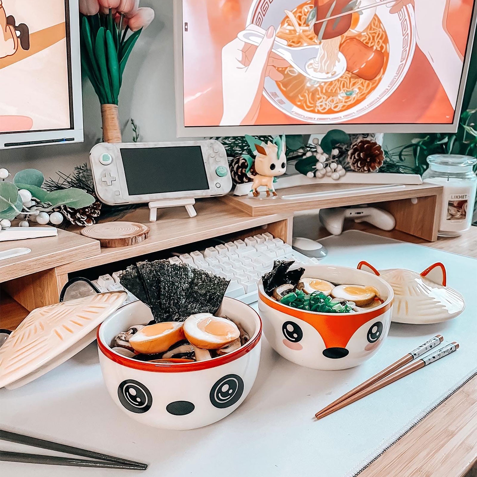 Productafbeelding Panda Kawaii Kom met deksel voor anime-fans