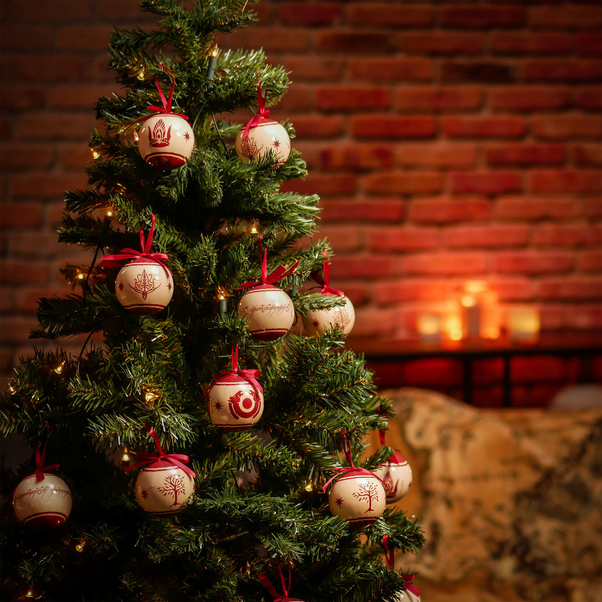 Productafbeelding Lord of the Rings - Midden-aarde Symbolen Kerstboom Ballen 14st