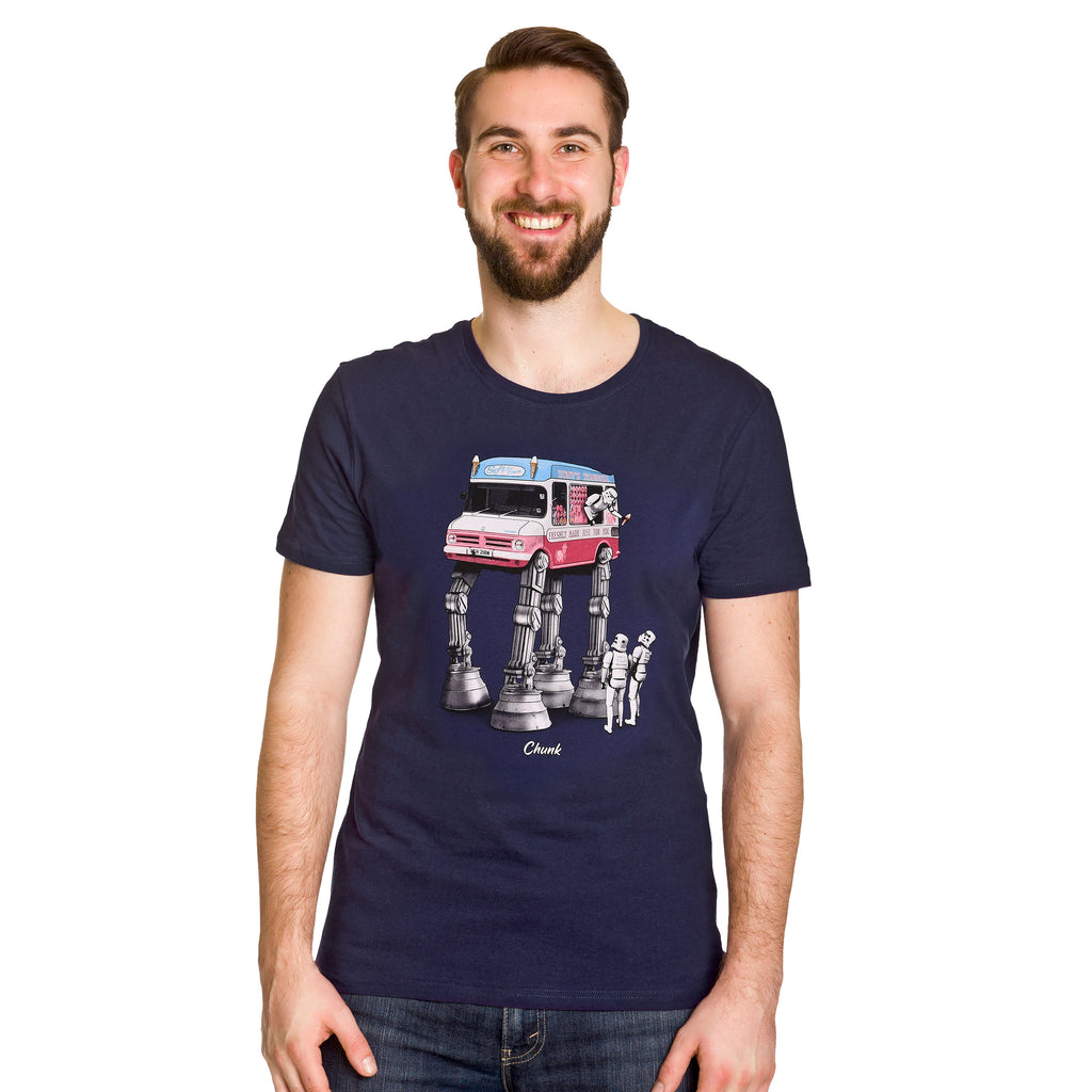 Productafbeelding Walking Ice Cream T-shirt voor Star Wars Fans blauw
