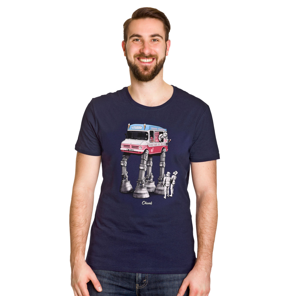 Productafbeelding Walking Ice Cream T-shirt voor Star Wars Fans blauw