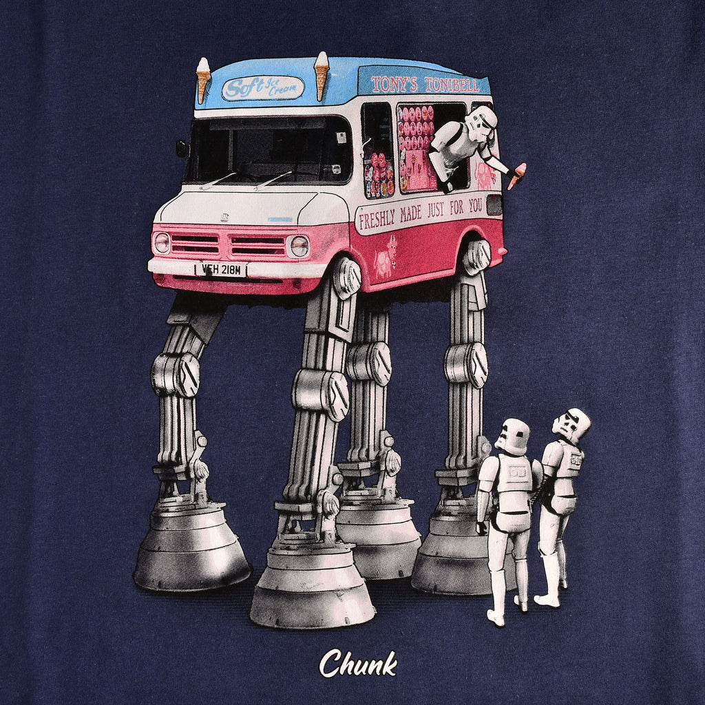 Productafbeelding Walking Ice Cream T-shirt voor Star Wars Fans blauw