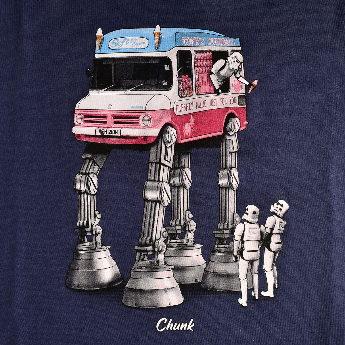 Productafbeelding Walking Ice Cream T-shirt voor Star Wars Fans blauw