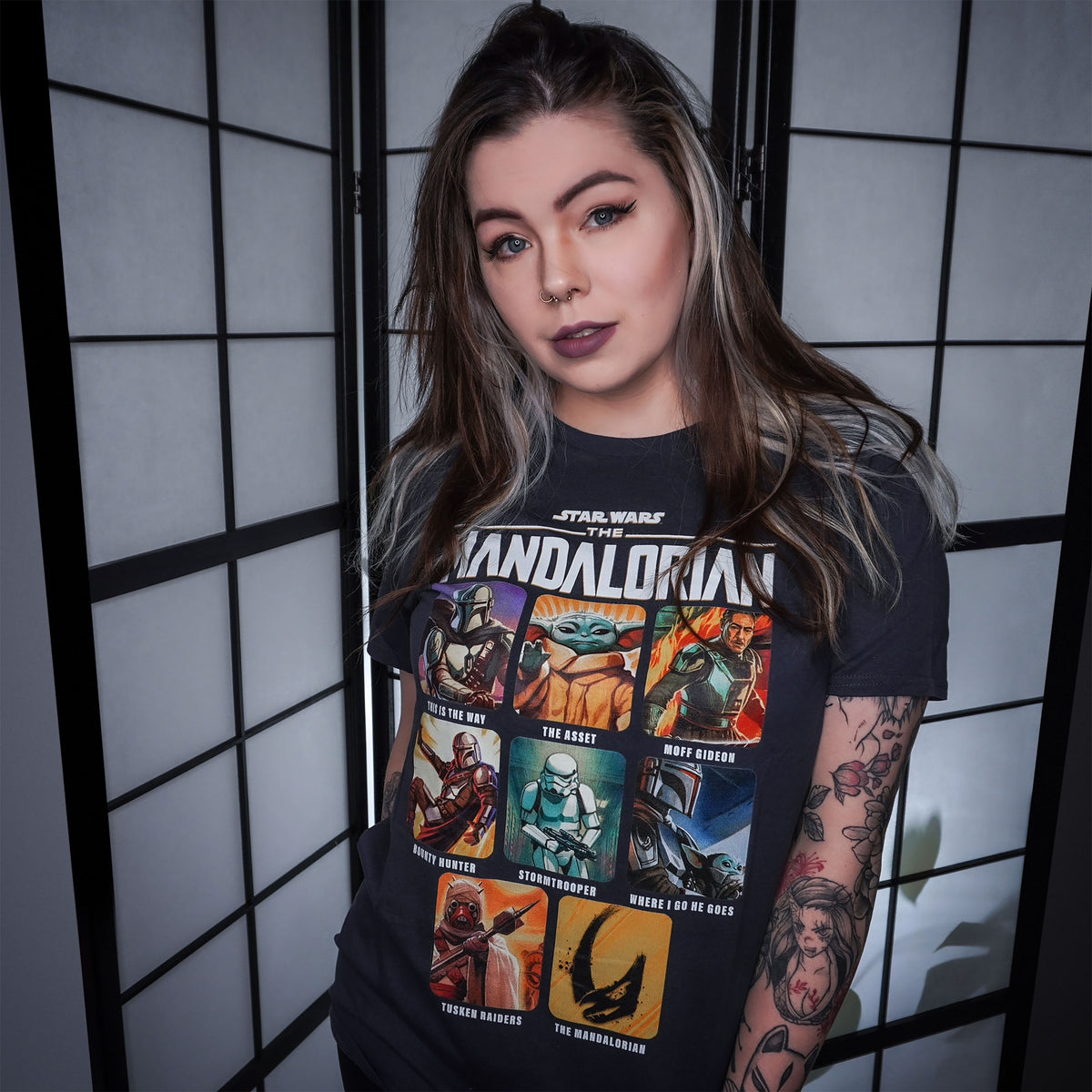Productafbeelding The Mandalorian Characters T-Shirt grijs - Star Wars