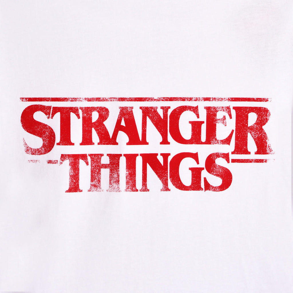 Productafbeelding Stranger Things - Distressed Logo Crop Top wit