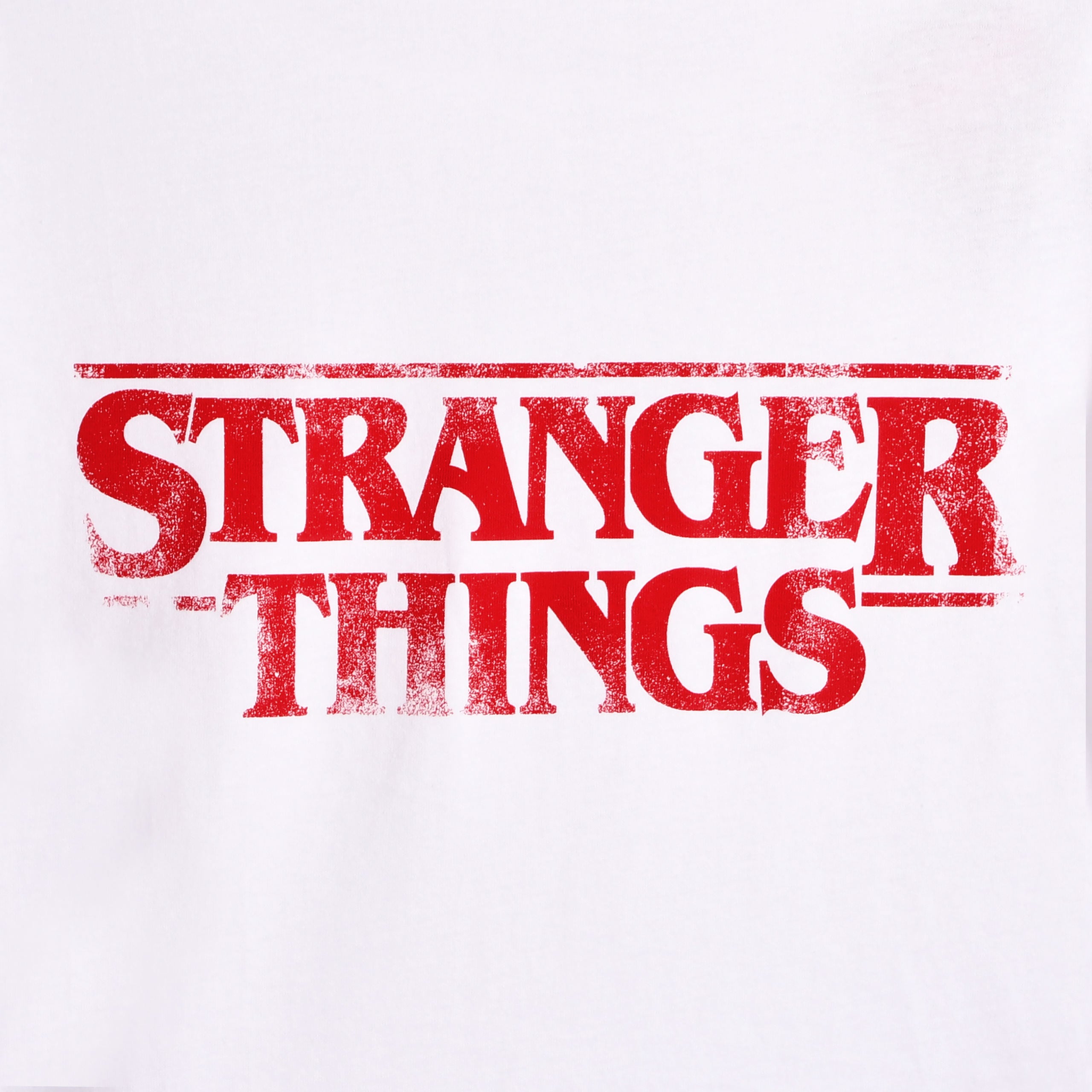 Productafbeelding Stranger Things - Distressed Logo Crop Top wit