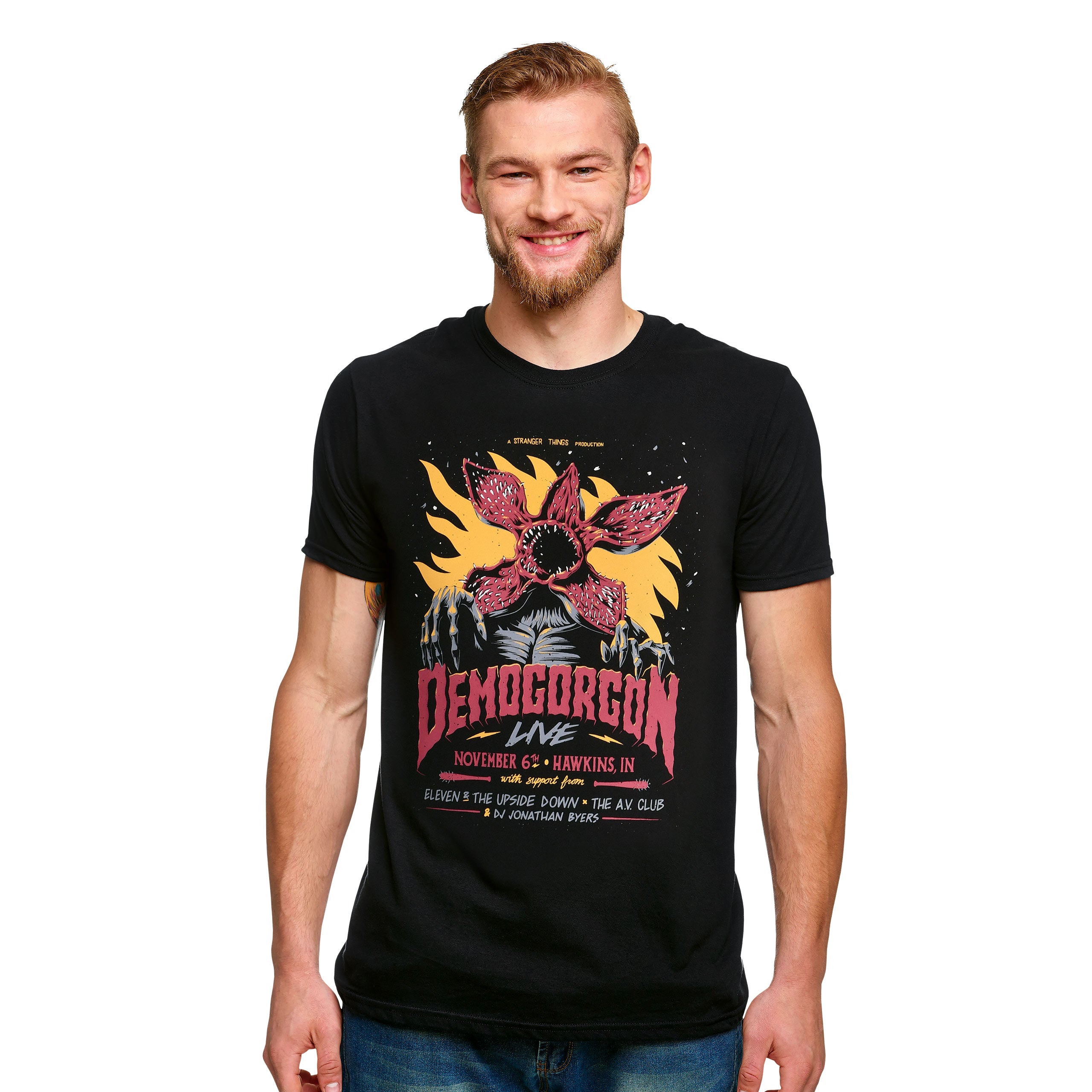 Productafbeelding Stranger Things - Demogorgon Live Poster T-Shirt Zwart