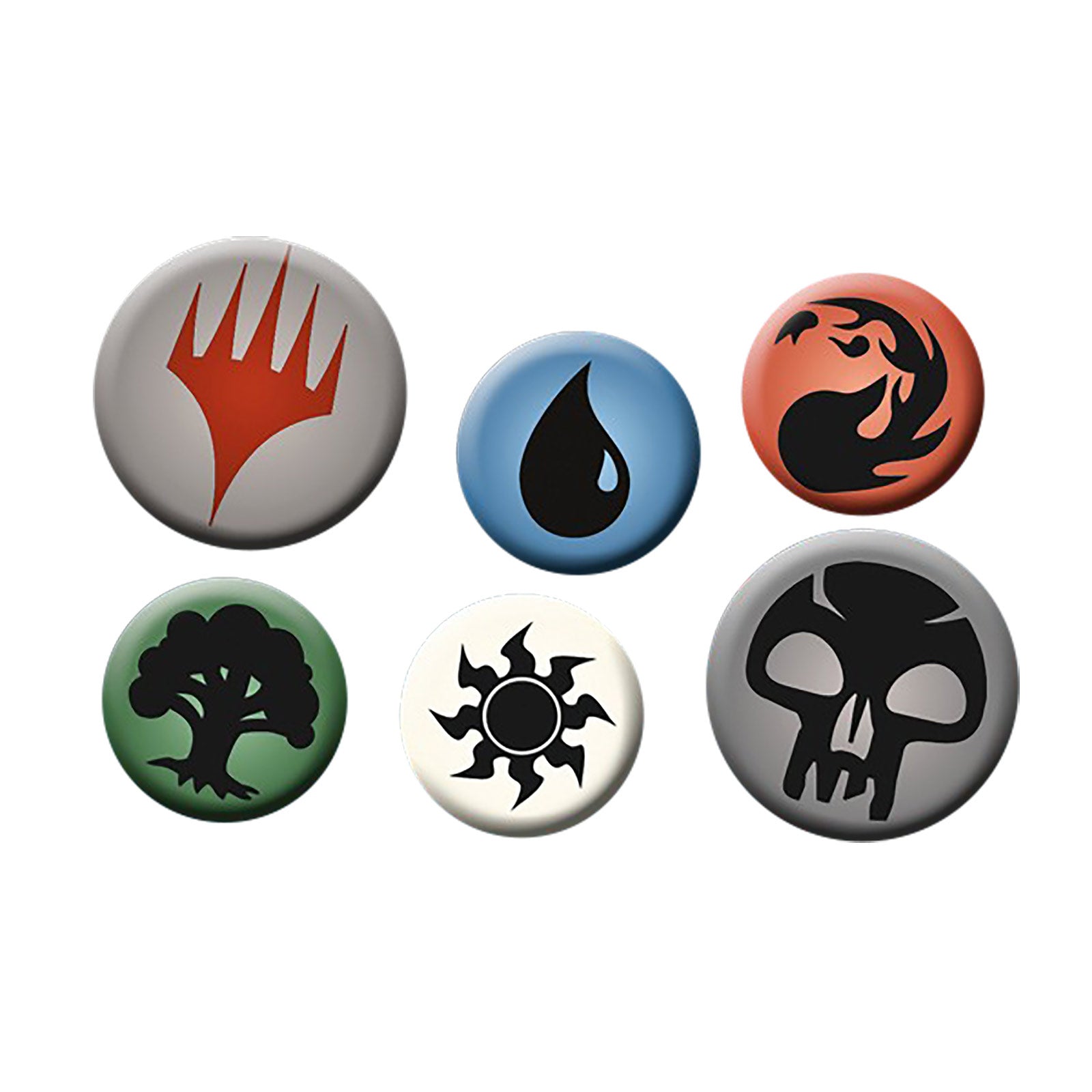 Productafbeelding Magic The Gathering - Mana Symbolen 6-delige Button Set