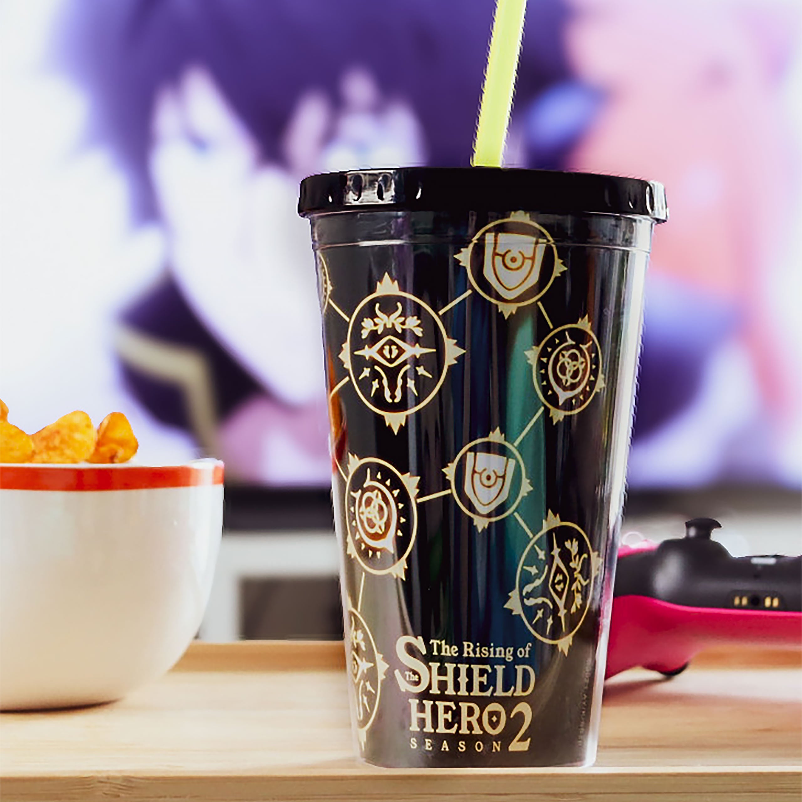 Productafbeelding Rising of the Shield Hero - Symbolen drinkbeker met rietje