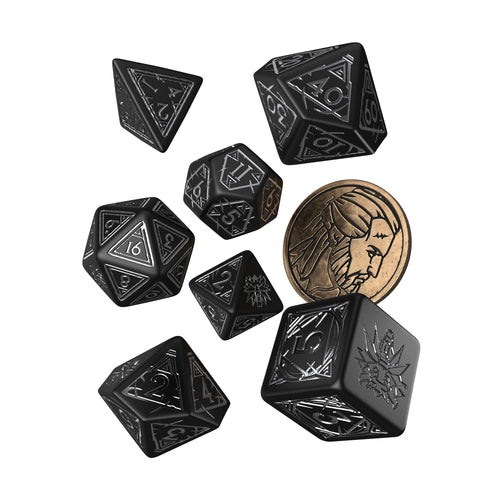 Productafbeelding Witcher - Geralt RPG Dobbelset 7-delig met Wolf Verzamelmunt