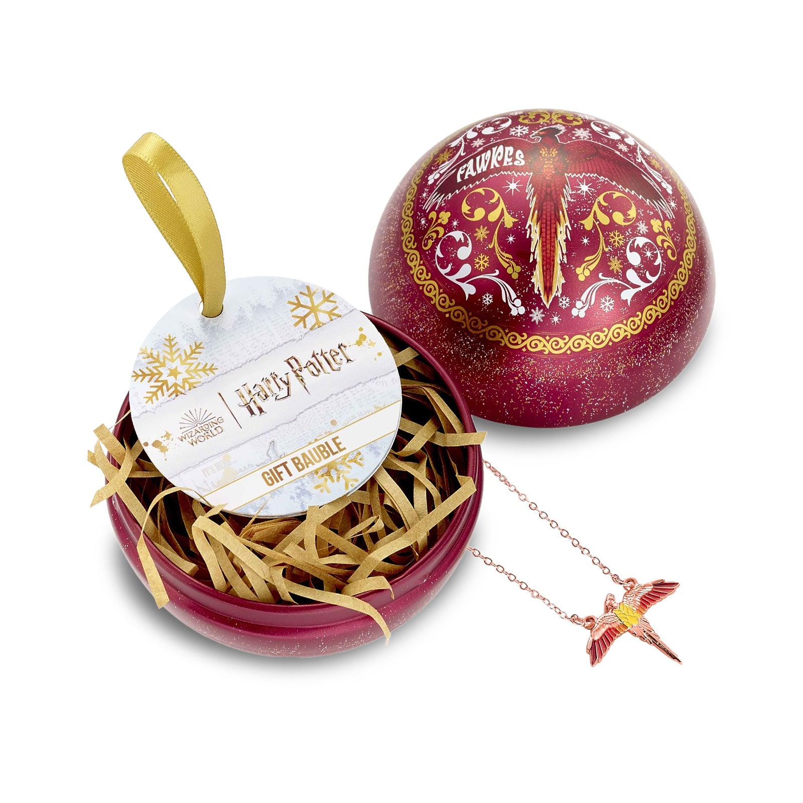 Productafbeelding Harry Potter - Kerstbal met Fawkes Ketting