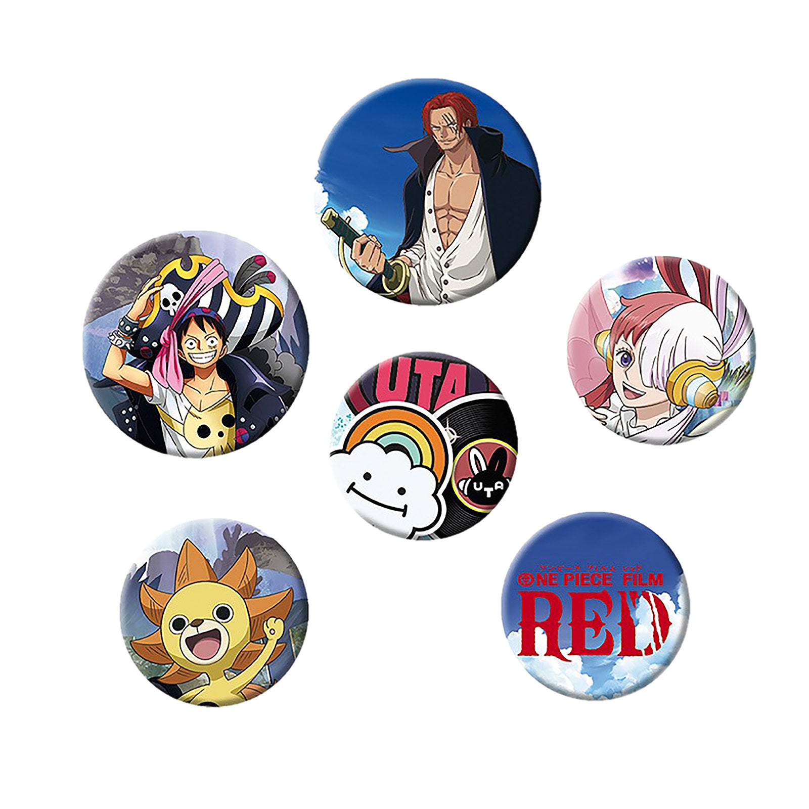 Productafbeelding One Piece Red - Protagonisten Pins 6er Set