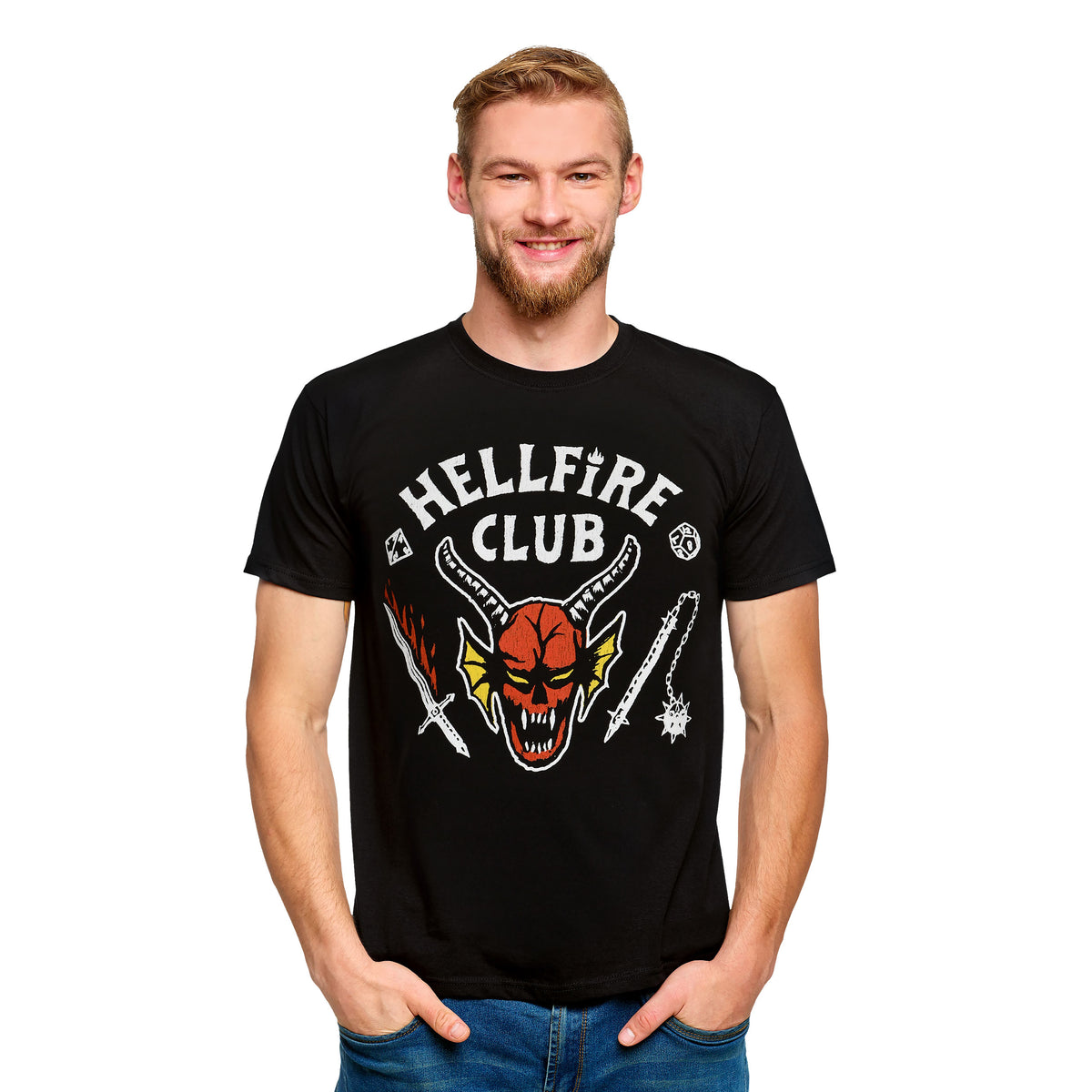 Productafbeelding Stranger Things - Hellfire Club Logo T-shirt zwart