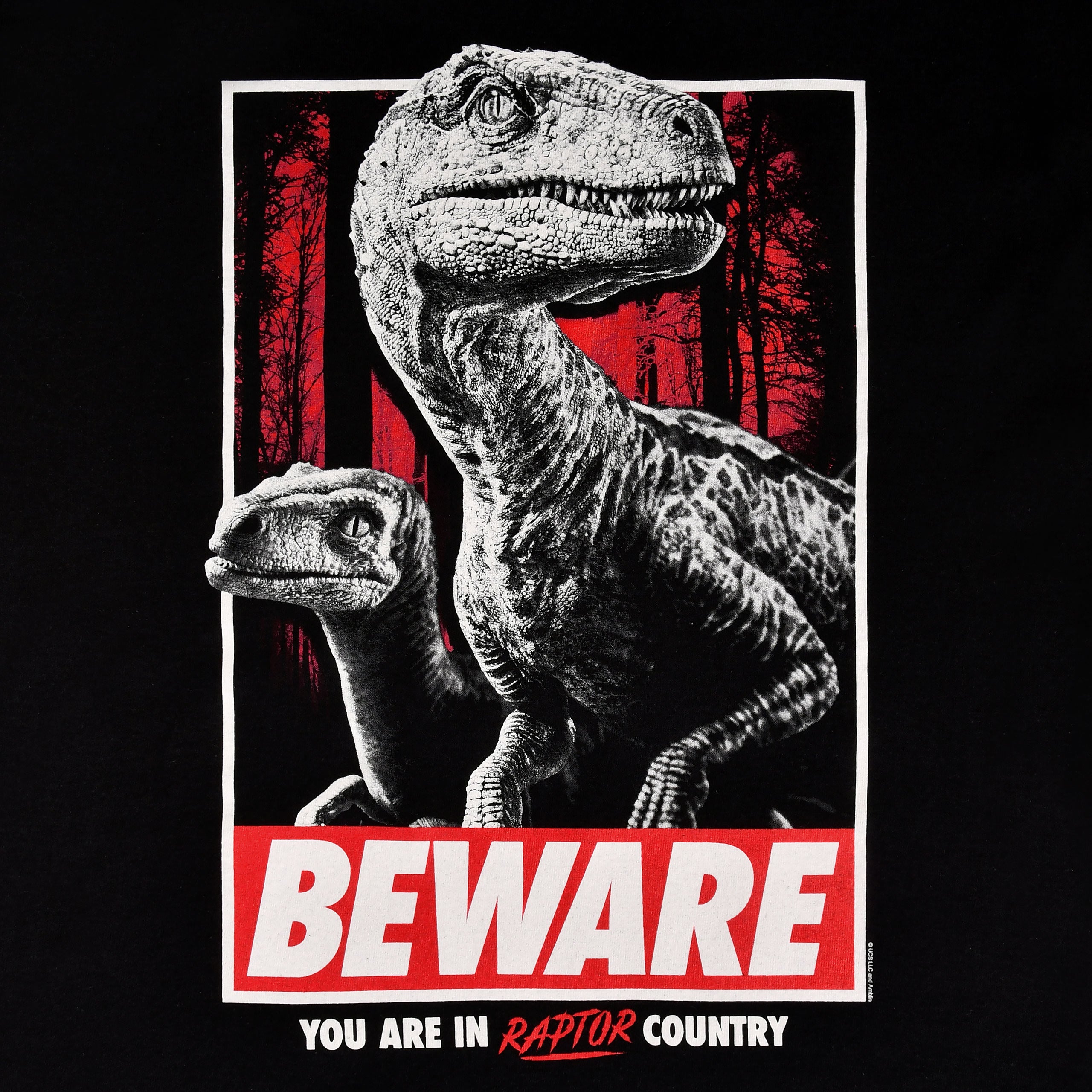 Product image Jurassic Park - Beware Raptor Country T-Shirt black