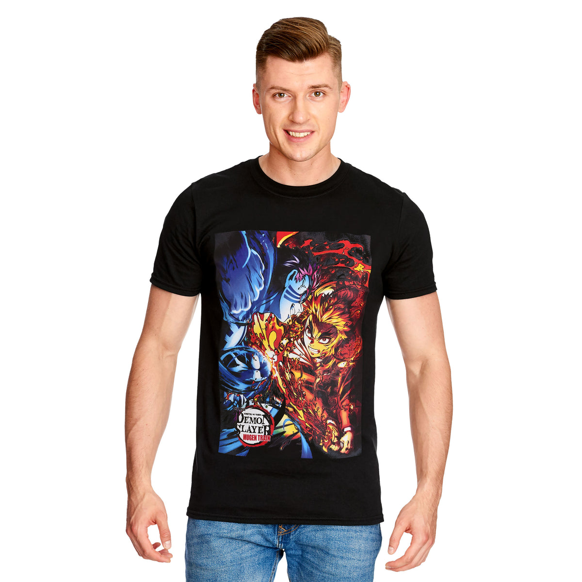 Productafbeelding Demon Slayer - Rengoku vs. Akaza T-Shirt zwart