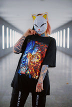 Productafbeelding Demon Slayer - Rengoku vs. Akaza T-Shirt zwart