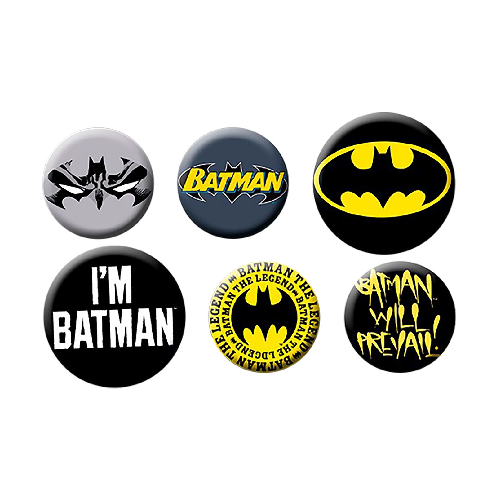 Productafbeelding Batman Comics - Symbolen Knop Set van 6