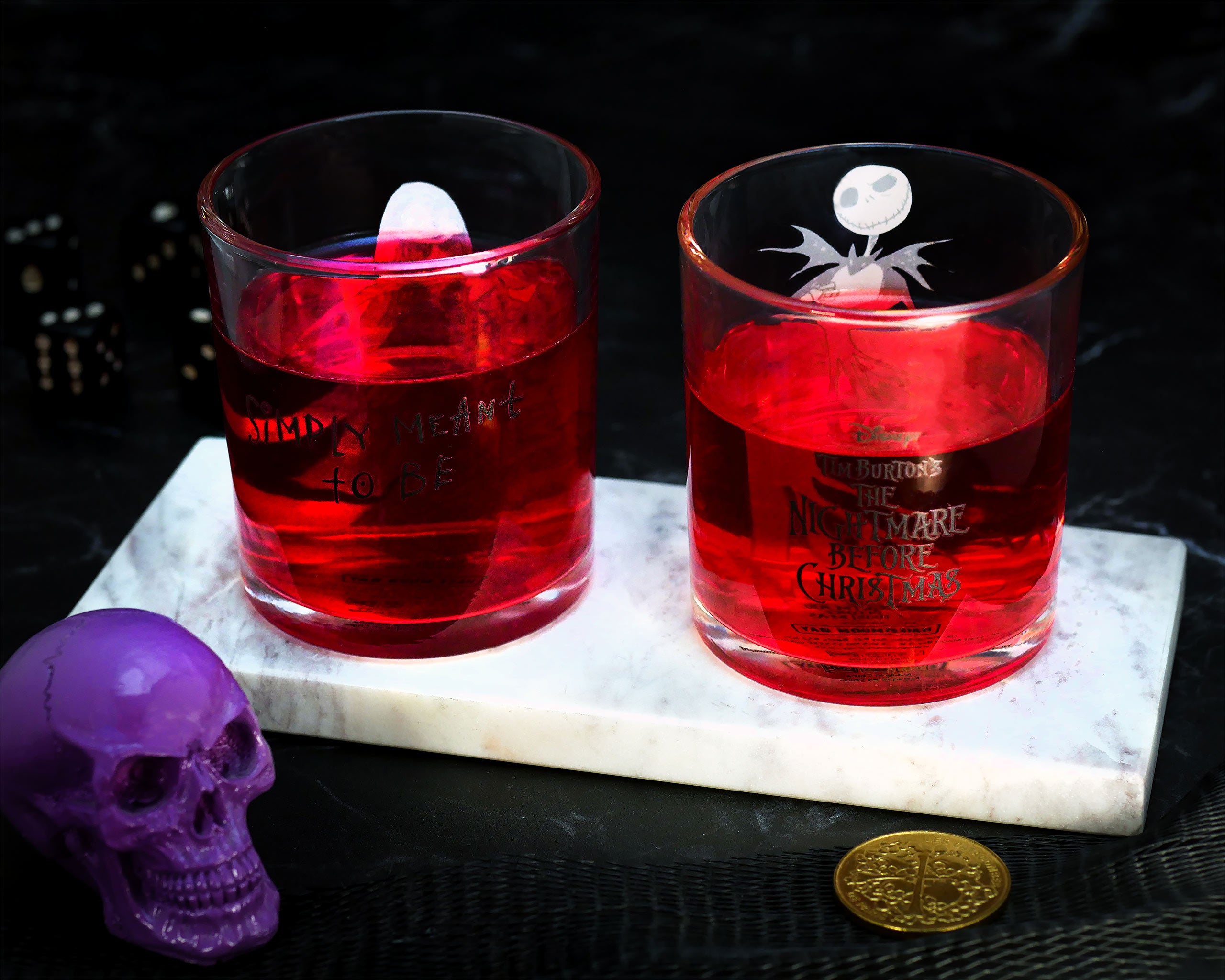 Productafbeelding Nightmare Before Christmas - Jack & Sally Glazen Set van 2