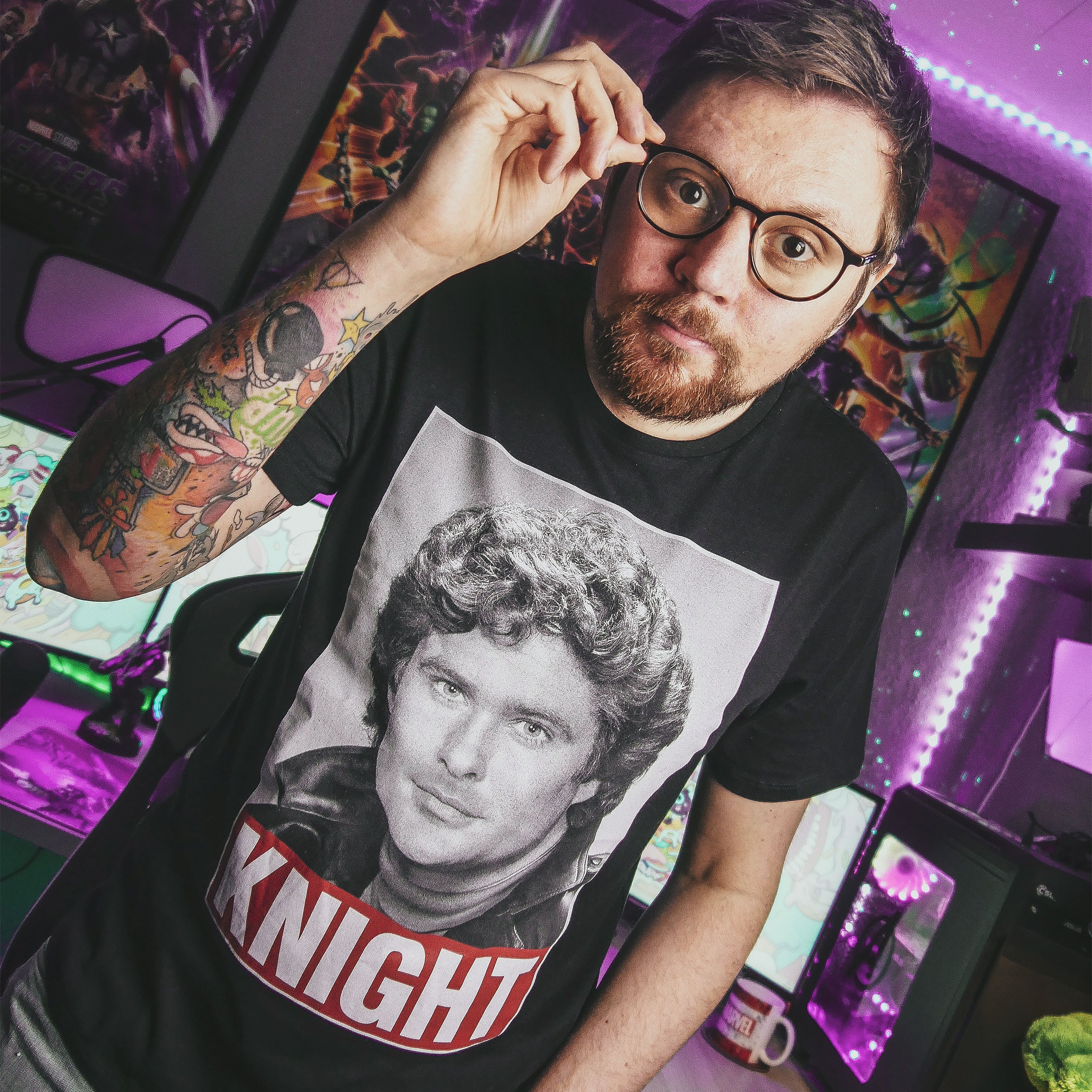 Productafbeelding Knight Rider - Michael Knight T-Shirt zwart